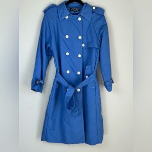 J. Crew Trench‎ Coat Long Waterproof Lightweight Size 4